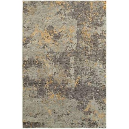 Oriental Weavers 2 x 12 ft. 6 in. Evolution Area Rug, Grey and Gold E8025B076365ST